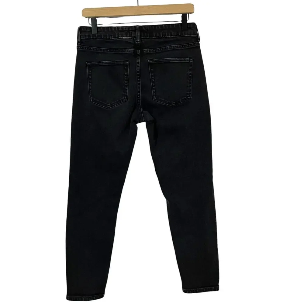 Everlane Mid-Rise Skinny Jeans - Washed Black - 28 Ankle